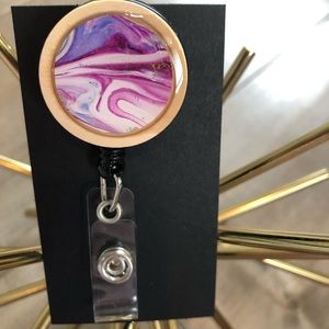 Retractable Nametag Badge Holder Lanyard Handmade